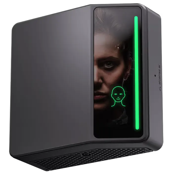 Rock X facial authentication reader verifying personnel at a government facility entrance